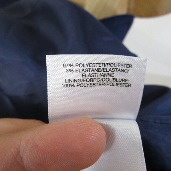 Kasper Petite Solid Navy Blue Pant Suit 12 10P Formal Business Career - Picture 15 of 15